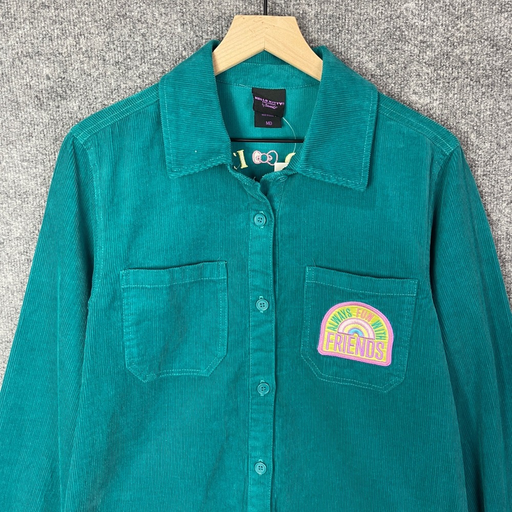 NEW Hello Kitty and Friends‎ Sanrio Corduroy Shirt Embroidered Medium - Picture 3 of 12